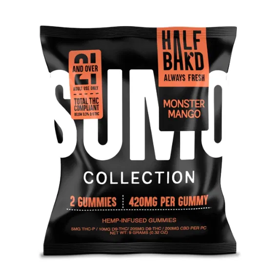 Half Bak'd Sumo THC Gummies — Monster Mango 2g vape cart